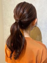 ウィスプ 赤羽店(wisp)&nbsp;艶カラー＋ウェーブパーマ ヘアアレンジ/レッド/赤茶/ブラウン#3