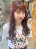 ブリーチ無しでワインレッド☆