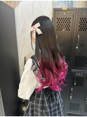 《グラデーション風　ビビットピンク》