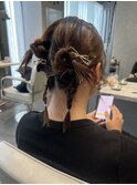個性派ヘアアレンジ　ボブアレンジ　ライブヘアアレンジ