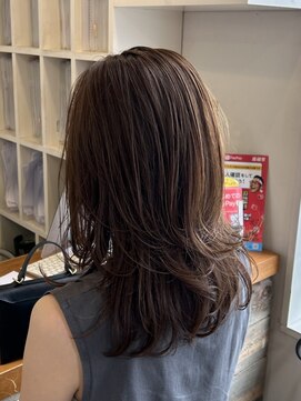 カミケン 黒岩店 kamiken・ ミディアムレイヤー×アッシュブラウン【カミケン黒岩店/福島】