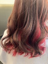 ディーヘアーデザイン(d.HAIR DESIGN)&nbsp;インナーブリーチ×レッド