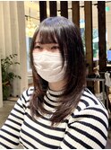ナチュラルウルフカット/ロングウルフ/顔まわりレイヤーカット