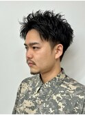 スパイキーショート ピンパーマ ラフカール シャドウパーマ