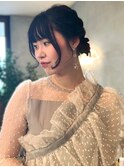ヘアセット ヘアアレンジ お団子ヘア お団子ツインヘア 20代