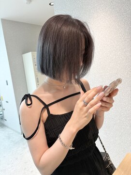 天神美容室 ブリーチ×透明感グレージュ