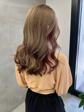 アンバー(UMBER) 京都西院/インナーカラー ブリーチ 髪質改善 ダブルカラー