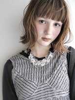 シール 梅田(CIRR) オン眉バング×くせ毛風ボブ