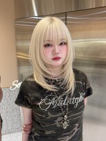 シー バイ ロンド 新宿(Sea by Lond)&nbsp;ホワイトブロンド×ハッシュカット