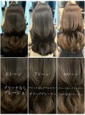 透明感カラー/グレージュ/顔周りカット