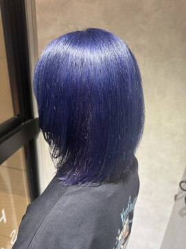 ノアル 大宮店(NOAHL) 青紫 赤紫 インナーカラー Y
