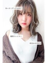 バディヘアーサロン(BUDDY HAIR SALON)&nbsp;フレンチバングくびれボブ韓国レイヤー透明感カラーボブレイヤー