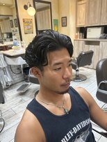 グルーマーズトウキョウ(GROOMER/S TOKYO)&nbsp;ラルフカール　ニュアンスパーマ　センターパート　メンズパーマ