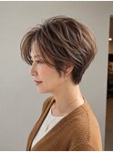 白髪ぼかし脱白髪染め大人ショート40代50代60代