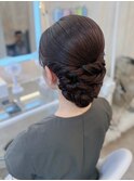 結婚式 二次会 お呼ばれ 綺麗めアップスタイル