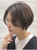ミルクティーベージュダブルカラーインナーカラー韓国20代前髪