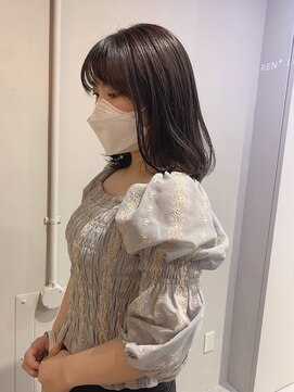 ローレンジウ(LOREN JU) 透明感髪質改善ベージュダブルカラーミルクティーグレージュ