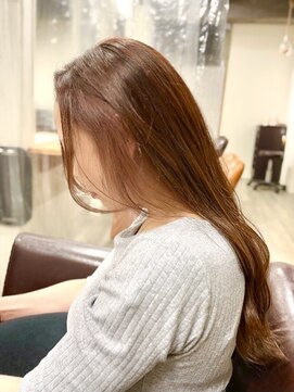 アンプリュス リアン(1+ Unplus lien) ピンクブラウンインナーカラーロング