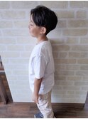 【ビバーチェ】キッズカットセンター分けツーブロック3