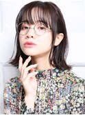 大人可愛い20代30代40代小顔 暗めカラー E5