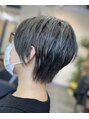 エストヘアー 川口店(est hair) カッコイイやん♪ショートボブ一回ブリーチブルー