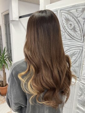 ハイエクステンション 京都駅前店(Hi-Extension) イヤリングカラー×ベージュ▼miho008