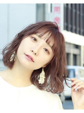 イロ(iro*) ☆大人ガーリー似合わせプリカールピンクブラウンくびれボブ