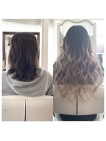 クラン ヘアーアンドスタジオ(CLAN hair & studio)&nbsp;ハイトーンカラープルエクステブリーチミルクティーベージュ