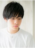 好感度大！アッシュブラック爽やかマッシュヘアi与野