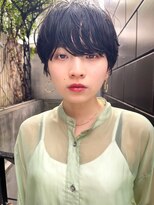 ディッセンバー 神宮前(December) 小顔マッシュショートグレージュカラーパーマ20代渋谷原宿神宮前