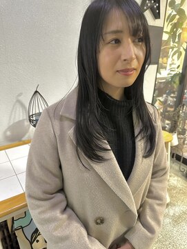 ヘアアンドスペース ベロン(hair&space velon) セミロング黒髪レイヤー