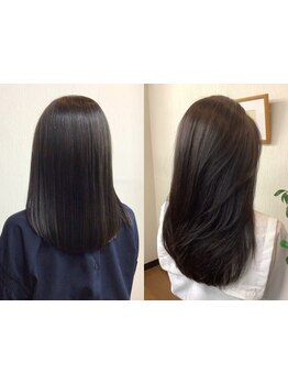 丁寧な施術が評判◎低温で丁寧に施術しうねりを抑え、自然な毛流れを実現します！