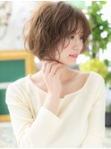 ★外国人風バレイヤージュ小顔ゆるふわ大人ボブ20代30代40代★10