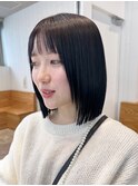 プツッとラインボブ_切りっぱなしボブエアリーロング_9828