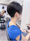 【Owll】石田学史刈り上げショート20代30代40代ブルーブラック
