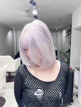 セレーネヘアーレイズ 梅田店(Selene hair Raise) ホワイト×顔周りカット×髪質改善