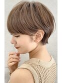 大人可愛い 前髪あり ひし形 ショートボブ