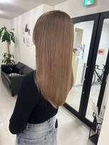 キング(K!ng)&nbsp;縮毛矯正髪質改善ハイライトレイヤーカット楠葉美容室エクステ