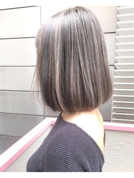 ランプ ヘアー(lamp hair) 【ブリーチデザインカラー】3Dハイライト/THORWグレージュ