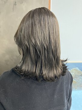 ガルボヘアー 桟橋店(garbo hair) 艶カラー　暗め　大人女子　トリートメント　ボブ