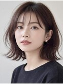 大人上品な長めボブ