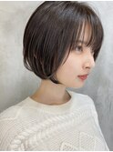 大人マッシュショート丸みショート黒髪ショートベリーショート
