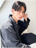 ショートセンターパートツーブロックナチュラルストレート(清水)