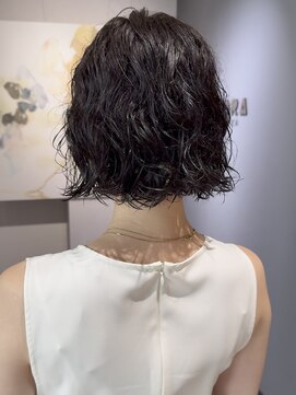 ノラ ギンザ(NORA GINZA) ドライパーマゆるめパーマウルフパーマミディアムパーマ銀座暗髪