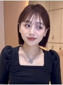 ▲前髪顔まわりボブレイヤーボブ顔まわり縮毛矯正haruhi