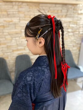 アロマ ヘアー ルーム 新宿店(AROMA hair room) 成人式/卒業式セット☆和装/袴/パール/ハーフアップ/まとめ髪
