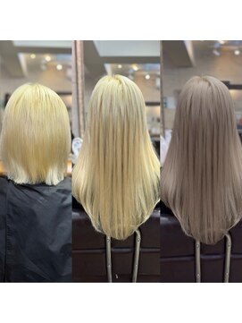 ルフレ 新宿歌舞伎町店(Reflet) ブリーチダブルカラー/プルエクステ100本/EX付けたままカラー