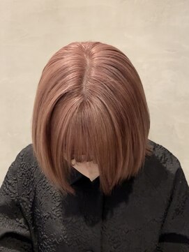 ライン(LINE) ブリーチありダブルカラー/ピンクベージュ