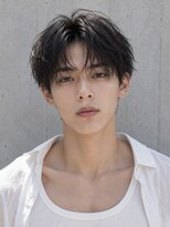オグジュアリー 表参道(aux.)&nbsp;毛流れハンサムショートセンターパートメンズ黒髪爽やか