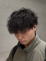フィフス 渋谷(fifth) シャドウパーマ波巻きパーママッシュ×センターパート2Way